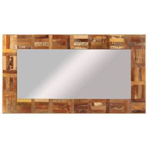 vidaXL Miroir mural Bois massif de r&eacute;cup&eacute;ration 60x110 cm