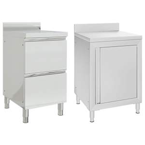 Profesionalne kuhinjske omarice 2 kosa nerjaveče jeklo