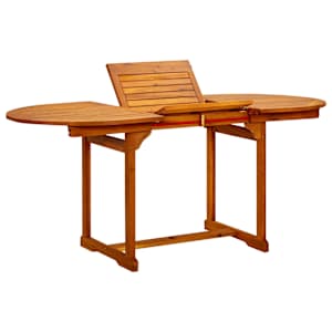 vidaXL aia s&ouml;&ouml;gilaud, (120- 170) x 80 x 75 cm, akaatsiapuit