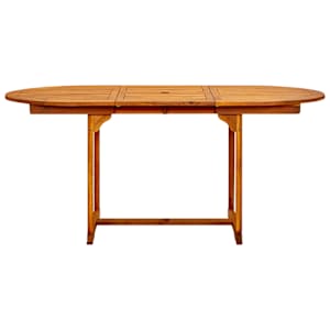 Zahradní jídelní stůl (120–170) x 80 x 75 cm masivní akácie - obrázek 5