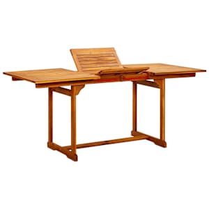 vidaXL aia s&ouml;&ouml;gilaud, (120 - 170) x 80 x 75 cm, akaatsiapuit