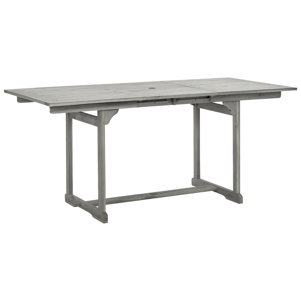 

vidaXL Tuintafel (120-170)x80x75 cm massief acaciahout