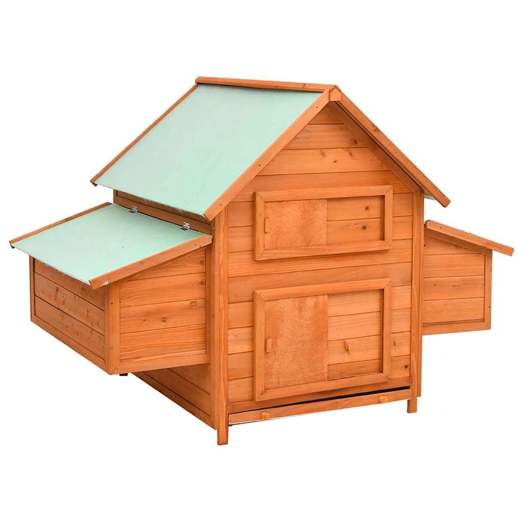 vidaXL Kurník 150 x 96 x 110 cm masivní jedlové dřevo