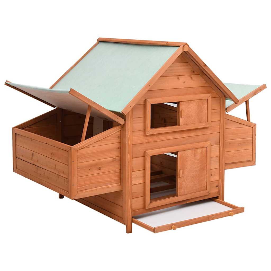

vidaXL Kippenhok 152x96x110 cm massief vurenhout