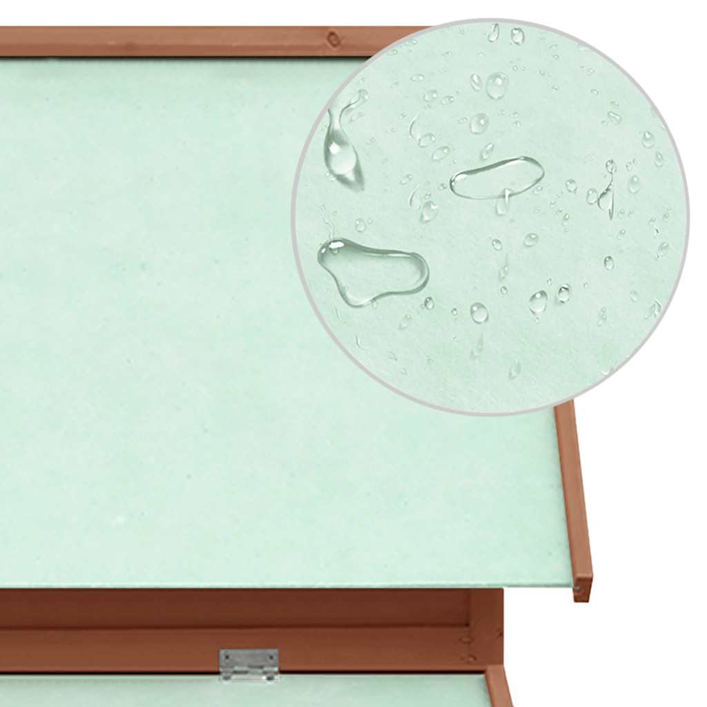 Poulailler Moka Et Blanc 152x96x110 Cm Bois De Sapin Massif VidaXL 16 width=274