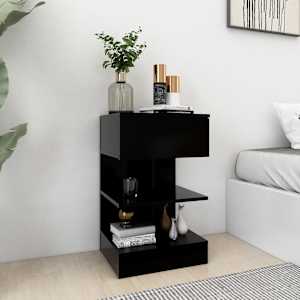 Nočne omarice 2 kosa črne 40x35x65 cm