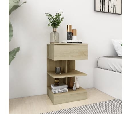 vidaXL Bedside Cabinets 2 pcs Sonoma Oak 40x35x65 cm