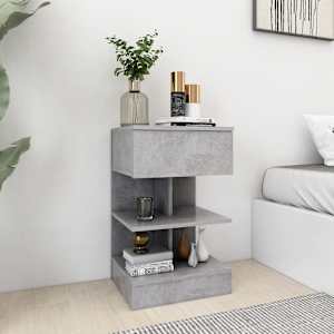 Nočne omarice 2 kosa betonsko sive 40x35x65 cm