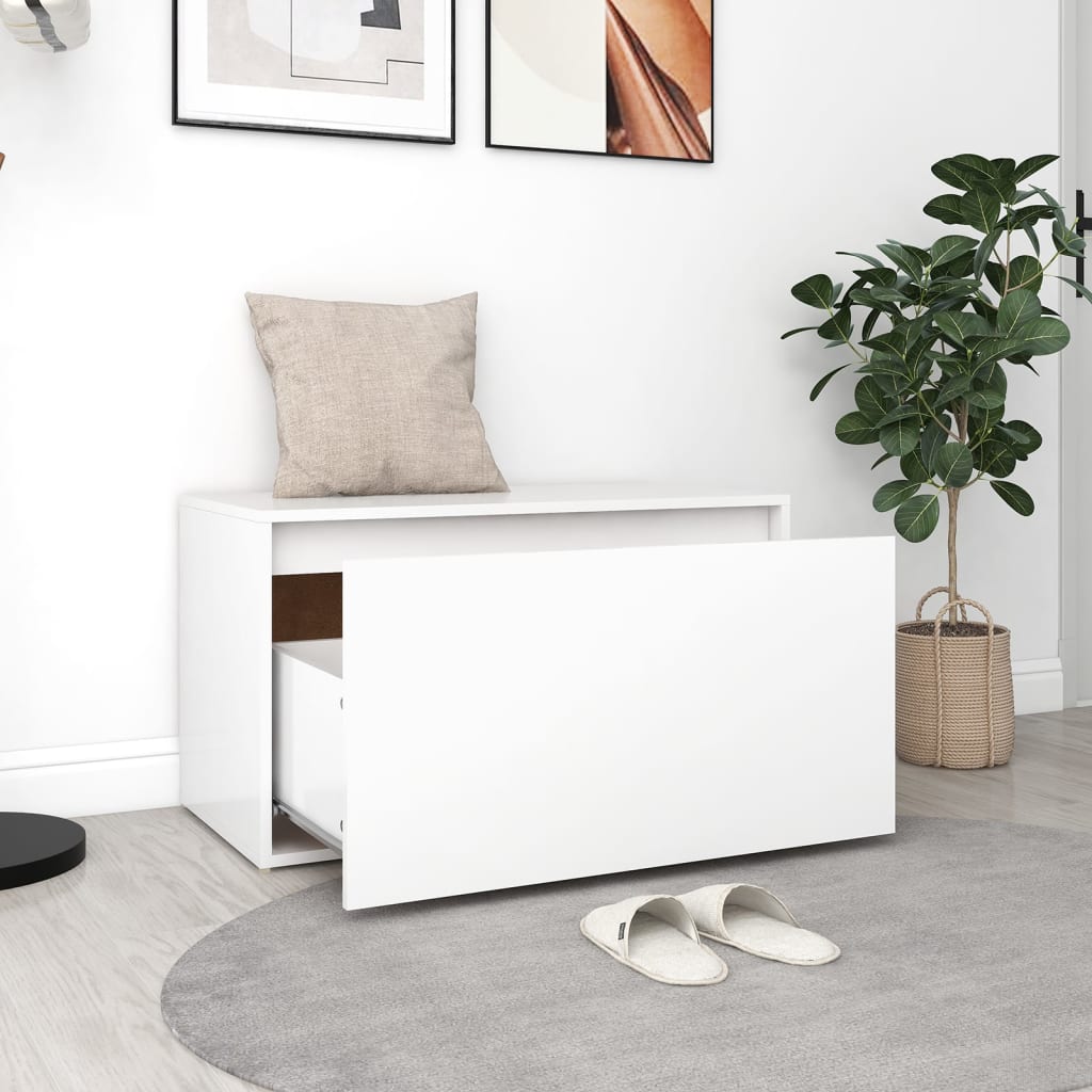 

vidaXL Halbank 80x40x45 cm spaanplaat wit