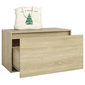 Lavice do předsíně 80 x 40 x 45 cm dub sonoma kompozitní dřevo - obrázek 4