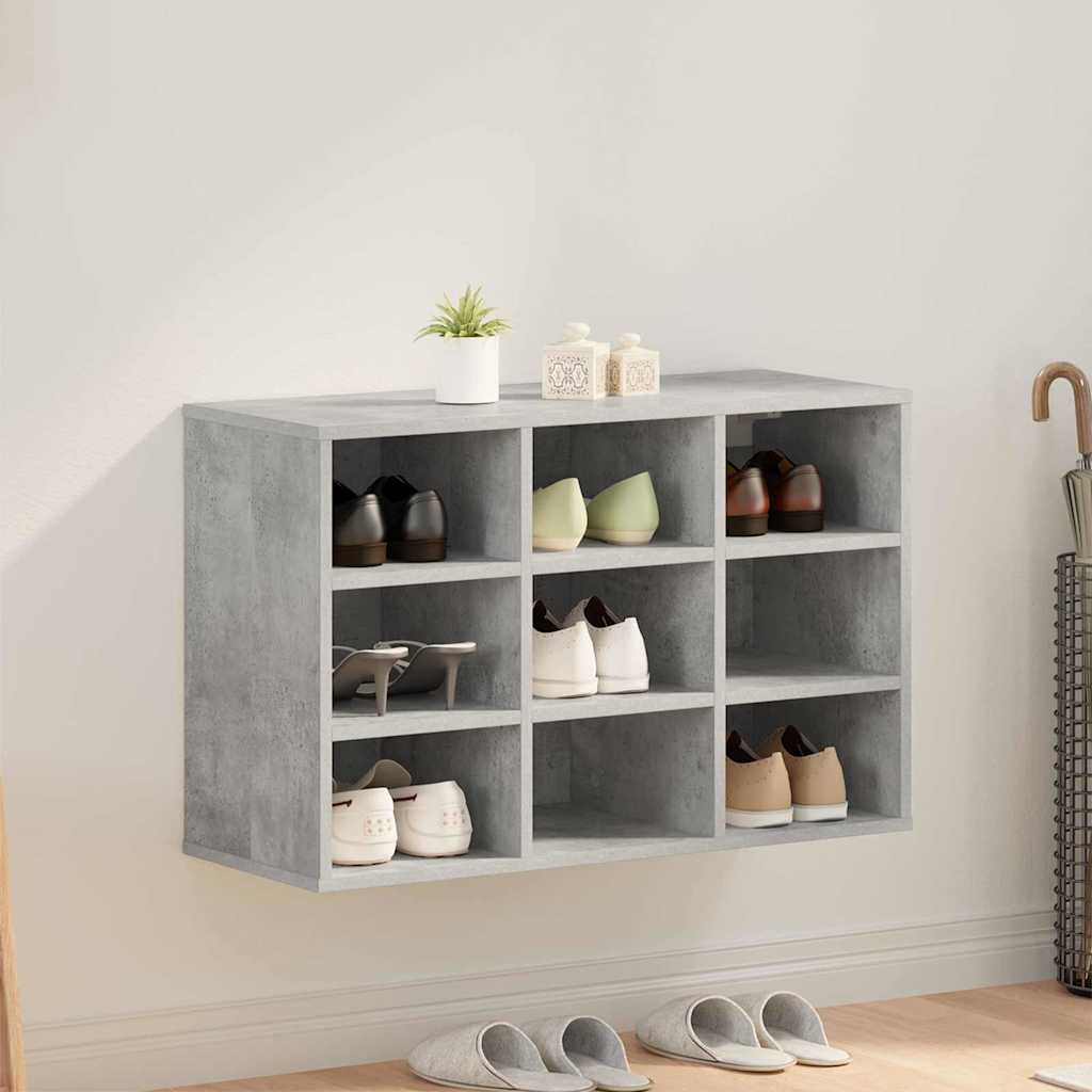 Kenkäkaappi Betoninharmaa 52.5 x 30 x 50 cm Tekninen puu