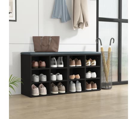 vidaXL apavu plaukti, 2 gab., melni, 52,5x30x50 cm