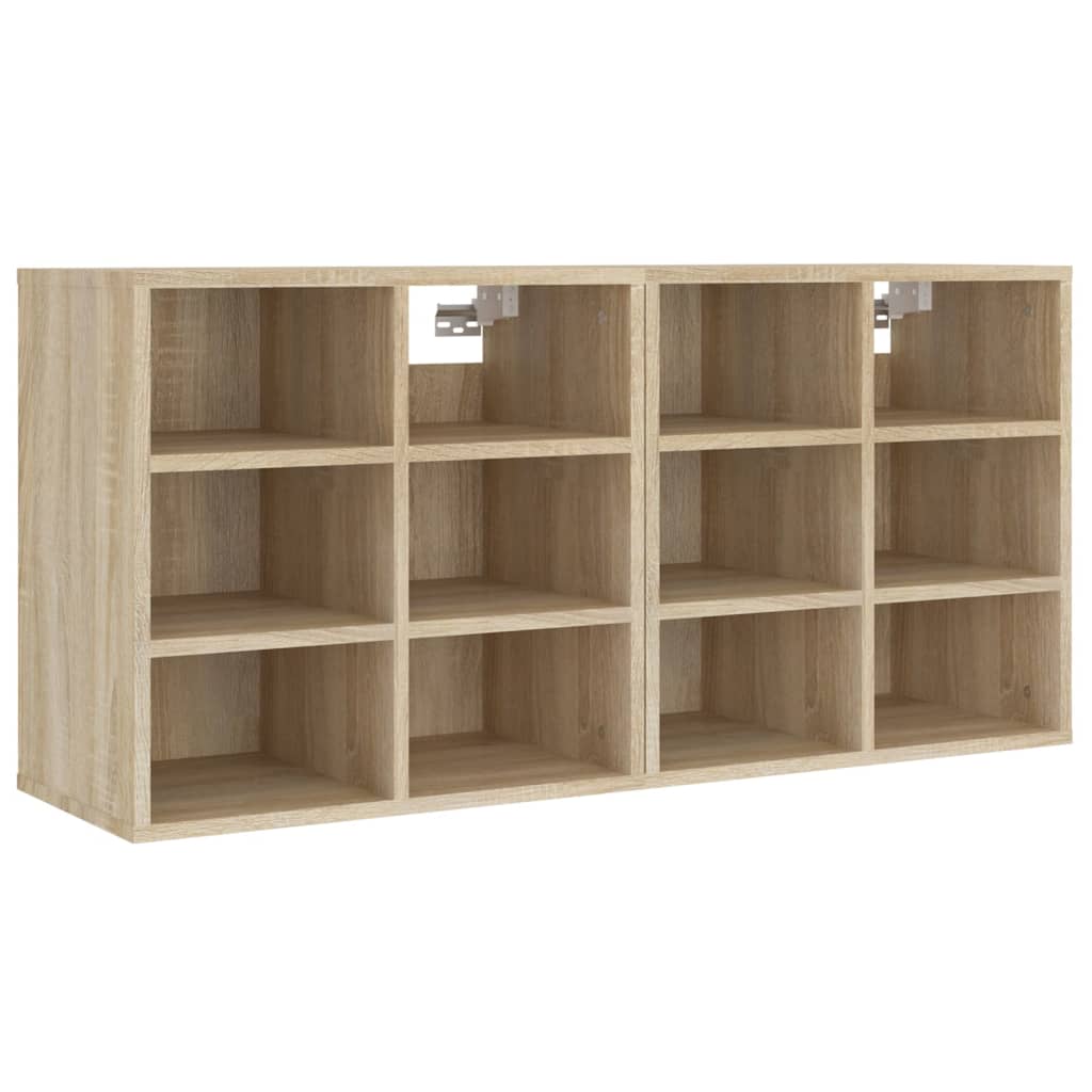 vidaXL Schoenenkasten 2 st 52,5x30x50 cm sonoma eikenkleurig afbeelding