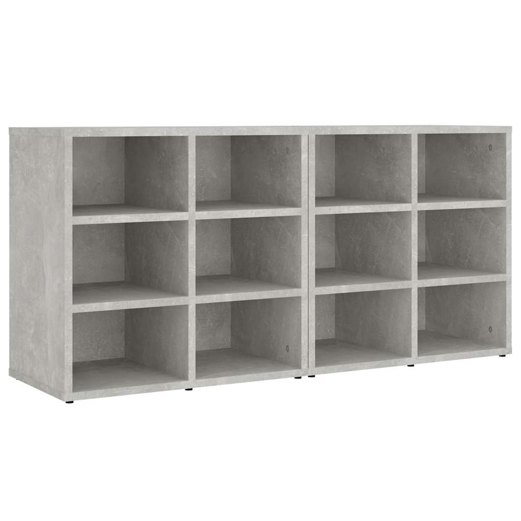 VidaXL Schoenenkasten 2 St 52, 5x30x50 Cm Betongrijs