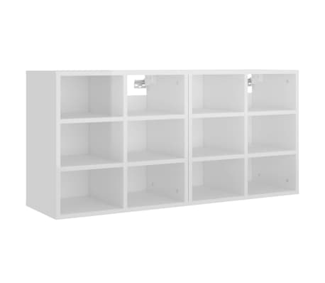 vidaXL Shoe Cabinets 2 pcs High Gloss White 52.5x30x50 cm