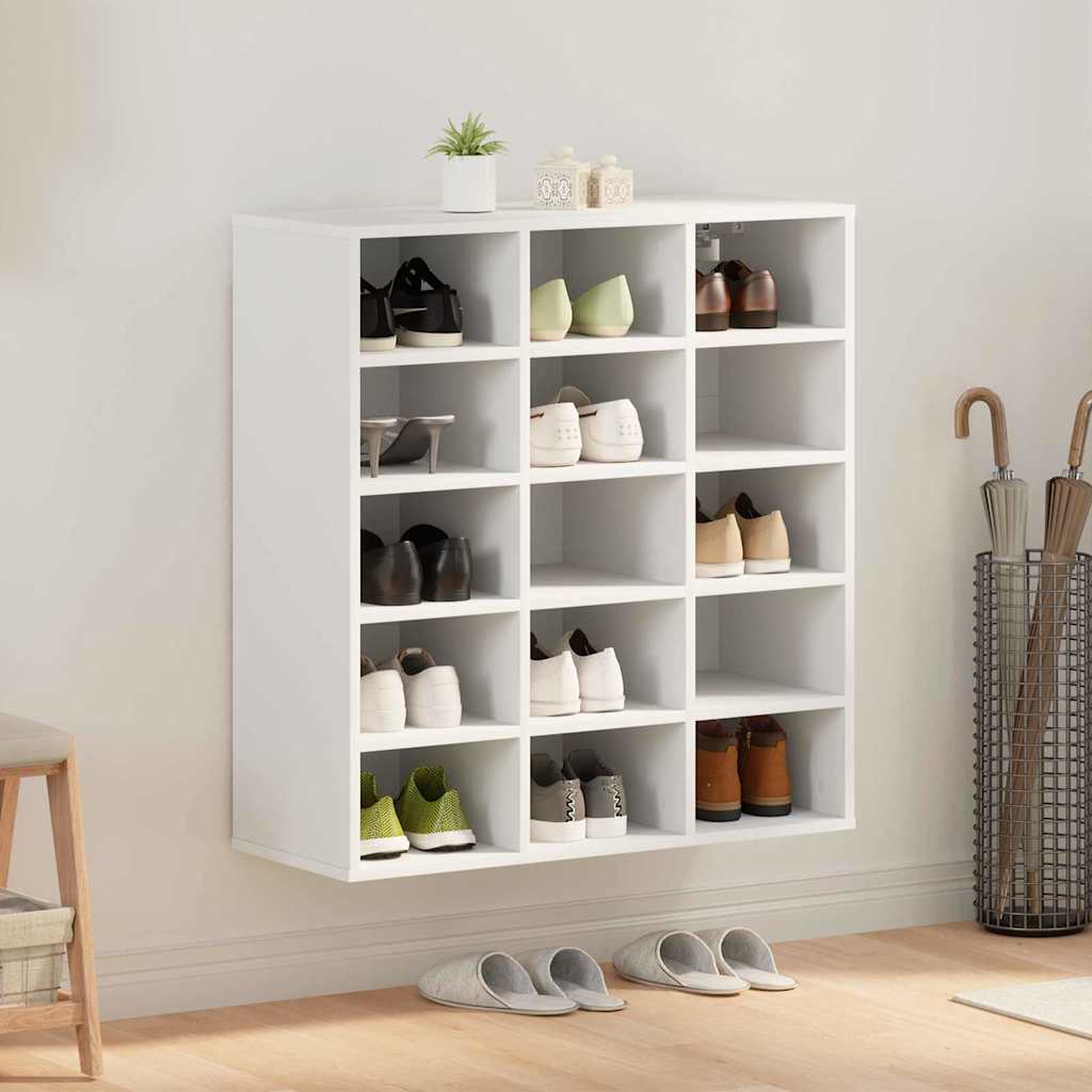 Schuhschrank mit Regal mit Speicher Weiß 52,5 x 30 x 50 cm Holzwerkstoff