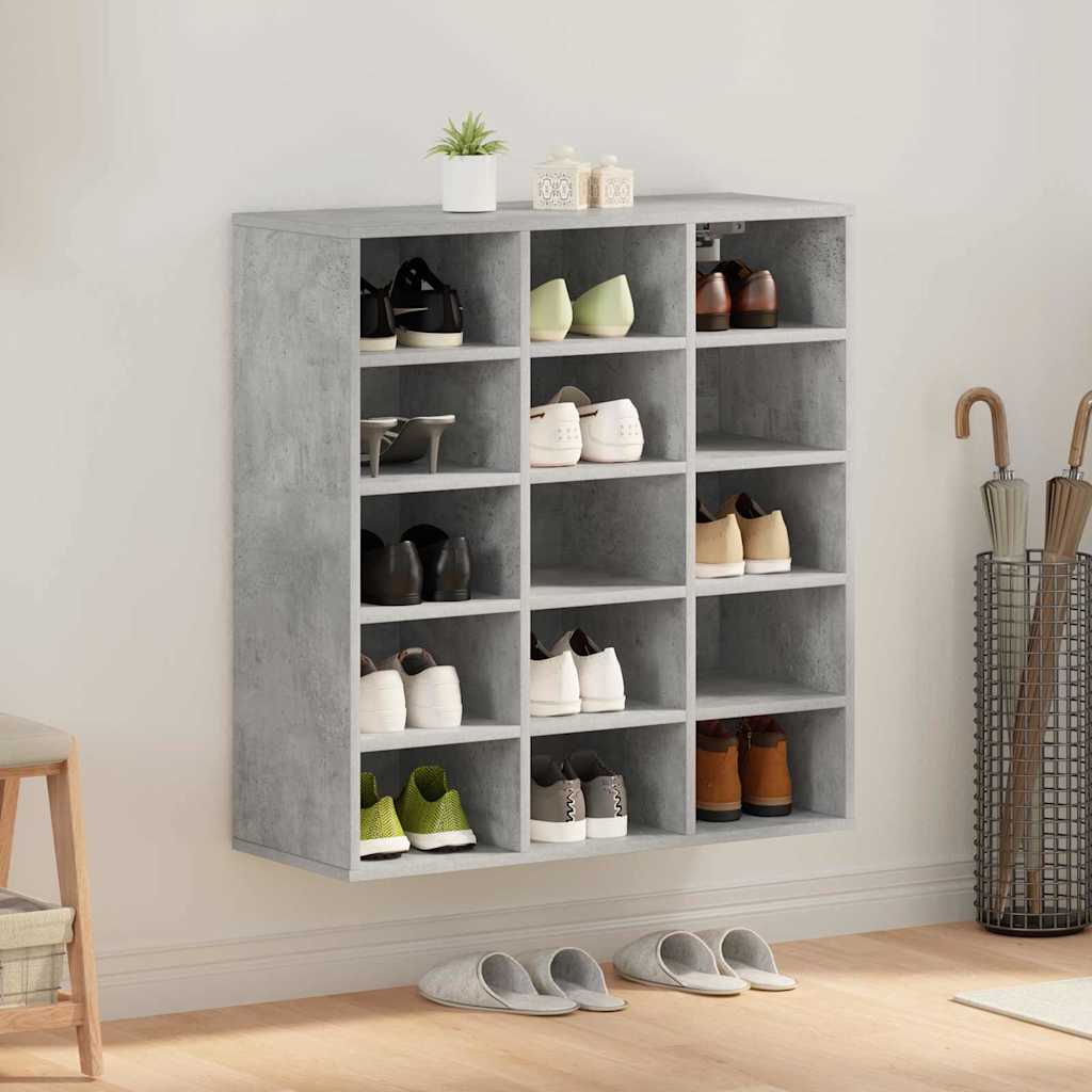 Schuhschrank Betongrau 52,5 x 30 x 50 cm Holzwerkstoff