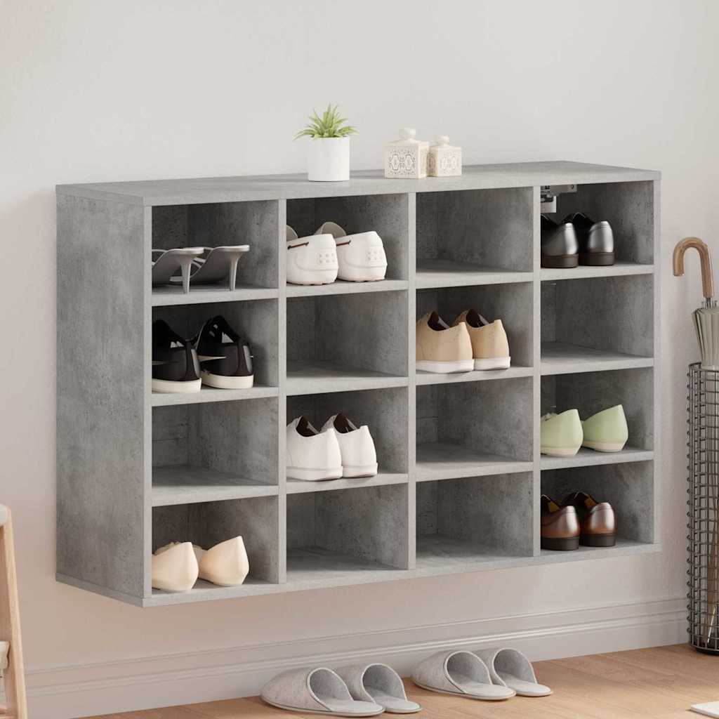 Kenkäkaappi Betoninharmaa 52.5 x 30 x 50 cm Tekninen puu