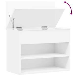 Lavice s botníkem bílá 60 x 30 x 45 cm kompozitní dřevo - obrázek 8