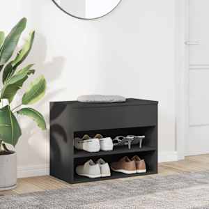 vidaXL Batų suoliukas, pilkos spalvos, 60x30x45cm, MDP