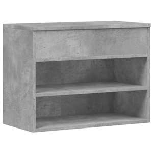 Lavice s botníkem betonově šedá 60x30x45 cm kompozitní dřevo - obrázek 2