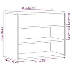Lavice s botníkem betonově šedá 60x30x45 cm kompozitní dřevo - obrázek 11