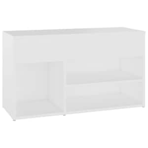 vidaXL jalatsipink, valge, 80 x 30 x 45 cm, tehispuit