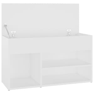 Lavice s botníkem bílá 80 x 30 x 45 cm kompozitní dřevo - obrázek 7