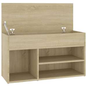 Lavice s botníkem dub sonoma 80 x 30 x 45 cm kompozitní dřevo - obrázek 7