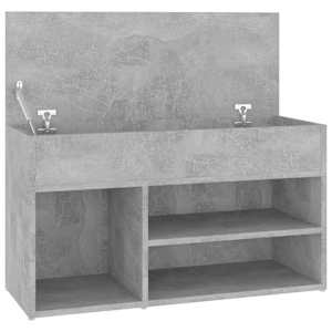 Lavice s botníkem betonově šedá 80x30x45 cm kompozitní dřevo - obrázek 7