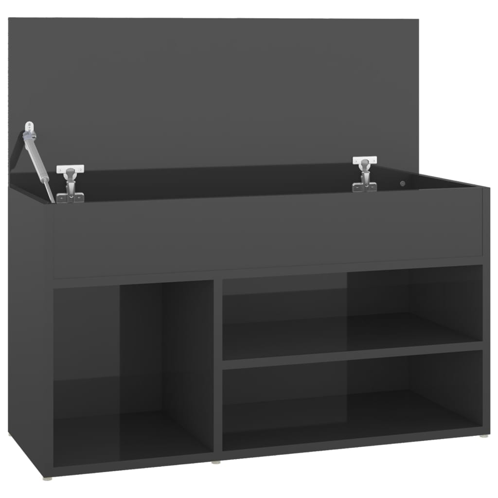 Schuhbank Hochglanz-Grau 80x30x45 Cm Holzwerkstoff VidaXL 18 width=274