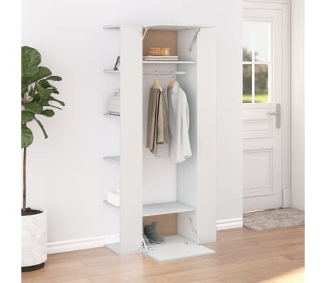 vidaXL feh&eacute;r szerelt fa előszobaszekr&eacute;ny 97,5 x 37 x 99 cm