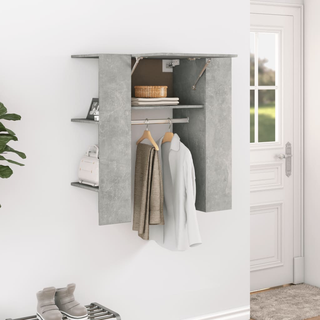 vidaXL Szafka do przedpokoju, betonowa szaro��, 97,5x37x99 cm