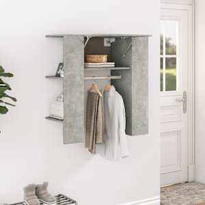 Skříň do předsíně betonově šedá 97,5x37x99 cm kompozitní dřevo
