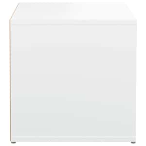 Úložný box se zásuvkou bílý 40,5 x 40 x 40 cm kompozitní dřevo - obrázek 8