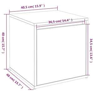 Úložný box se zásuvkou dub sonoma 40,5 x 40 x 40 cm kompozit - obrázek 9
