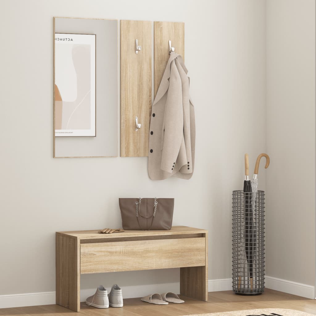 vida XL Flurmöbel-Set Sonoma-Eiche Holzwerkstoff