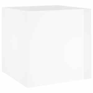 Truhlík bílý s vysokým leskem 40 x 40 x 40 cm kompozitní dřevo - obrázek 2