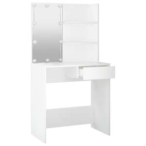 Toaletní stolek s LED bílý 74,5 x 40 x 141 cm - obrázek 7