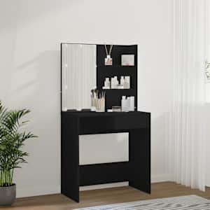 Toaletní stolek s LED černý 74,5 x 40 x 141 cm - obrázek 4
