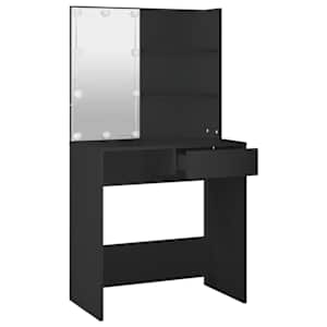 Toaletní stolek s LED černý 74,5 x 40 x 141 cm - obrázek 7