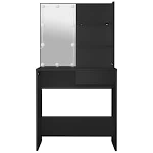 Toaletní stolek s LED černý 74,5 x 40 x 141 cm - obrázek 8