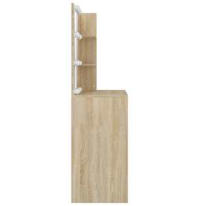 Toaletní stolek s LED dub sonoma 74,5x40x141 cm kompozit - obrázek 9