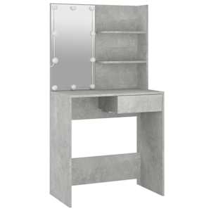 Toaletní stolek s LED betonově šedý 74,5 x 40 x 141 cm - obrázek 6