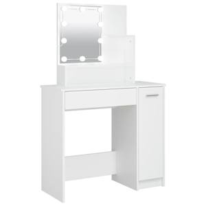 Toaletní stolek s LED bílý 86,5 x 35 x 136 cm - obrázek 2