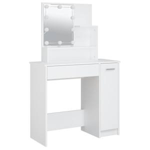 Toaletní stolek s LED bílý 86,5 x 35 x 136 cm - obrázek 3