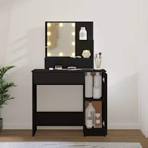 Toaletní stolek s LED černý 86,5 x 35 x 136 cm - obrázek 3