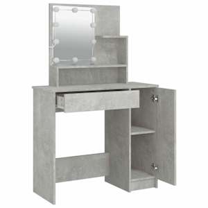 Toaletní stolek s LED betonově šedý 86,5 x 35 x 136 cm - obrázek 4