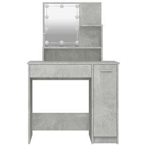 Toaletní stolek s LED betonově šedý 86,5 x 35 x 136 cm - obrázek 5
