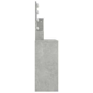Toaletní stolek s LED betonově šedý 86,5 x 35 x 136 cm - obrázek 6